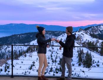 Sunset Happy Hour at High Camp, Palisades Tahoe Sunset Happy Hour at High Camp, Palisades Tahoe